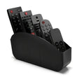 1pc 5 Compartments Remote Control Holder, Plastic Storage Box Organizer for TV, Glasses, Pens, Desk & Living Room Storage Boxes Oasis Select black