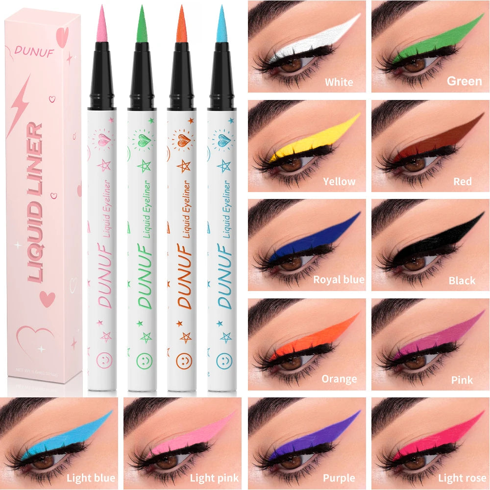 DUNUF 1 Pcs Long Lasting Eyeliner Ultra-fine Smooth Quick Dry Liquid Eyeliner Waterproof, Sweat-resistant and Beginner Friendly Oasis Select