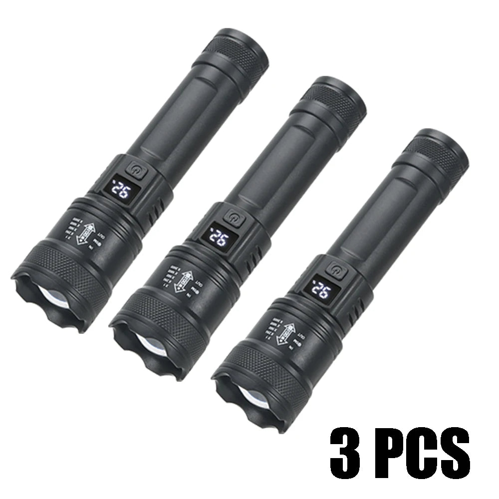 KDULIT P50 LED Tactical Flashlight 2000lm Zoomable IP67