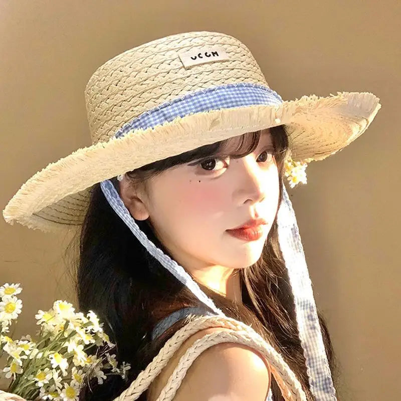 Women Straw Sunscreen Cap 모자 썬캡 비치모자 очки солнцезащитные женск Gorros Foldable UV Protection Outdoor Large Brim Sunscreen Oasis Select