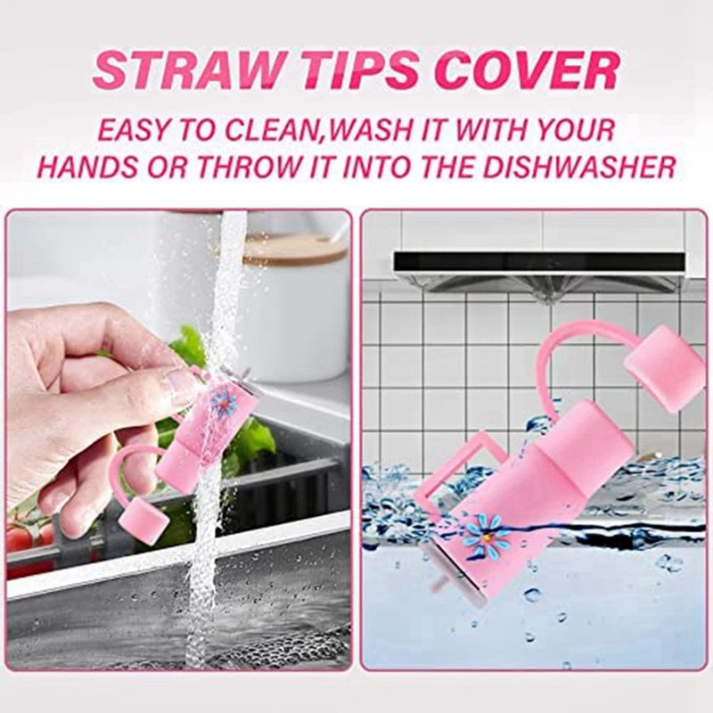 Straw Lid Suitable For Stanley Cup, Silicone Straw Plug, Compatible With Stanley 30 And 40 Ounce Flat Bottom Cups Oasis Select