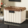 Multifunctional Storage Box Combination Lock Storage Box Jewelry Clothes Cosmetics Organizer Boxes Bedroom Kitchen Organizers Oasis Select Brown Lid 24x30.5x21.8cm
