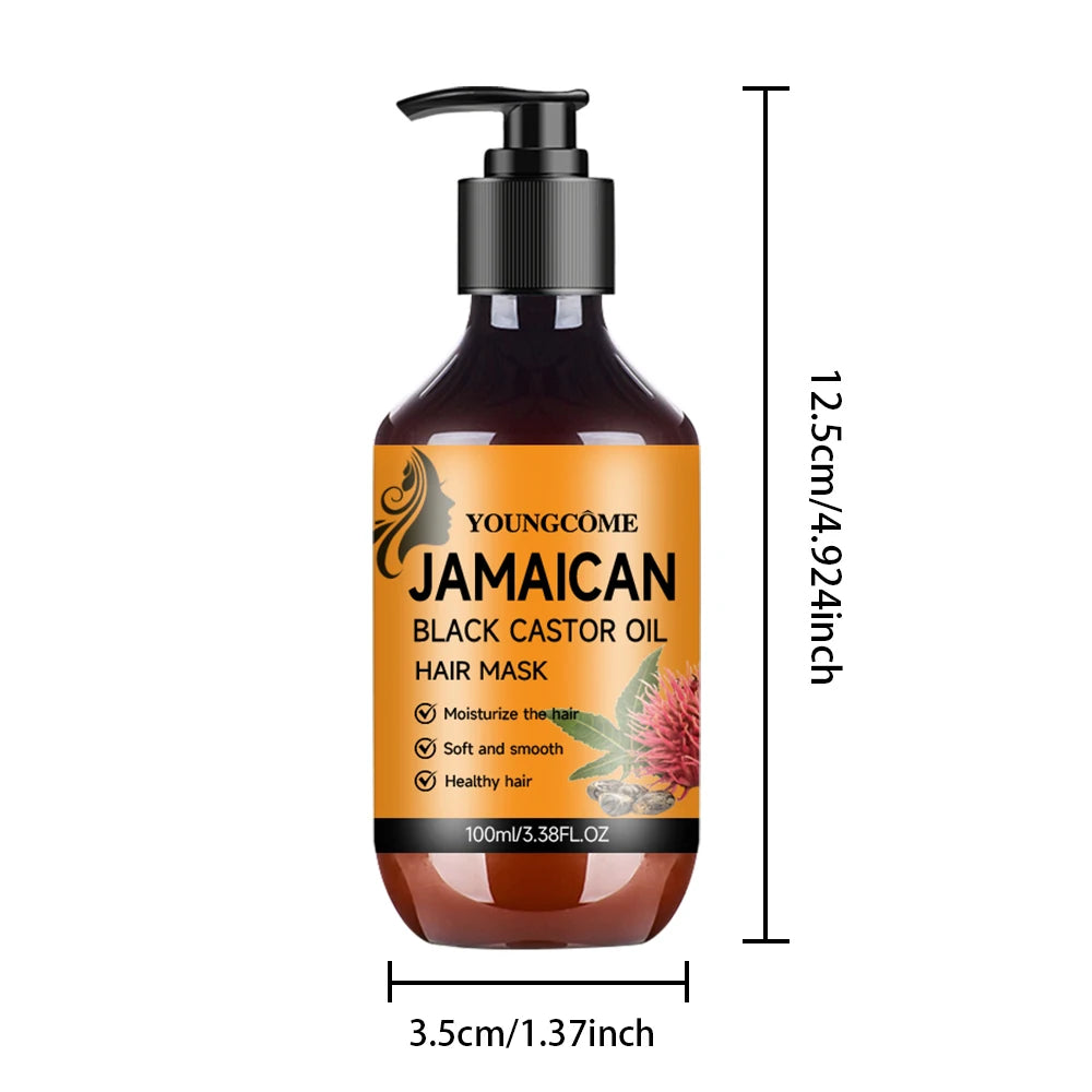 Black Castor Oil Hair Mask contains black castor essence to repair thick, smooth, dry, rough and smooth hair Jamaica 2025 NEW Oasis Select 100ML