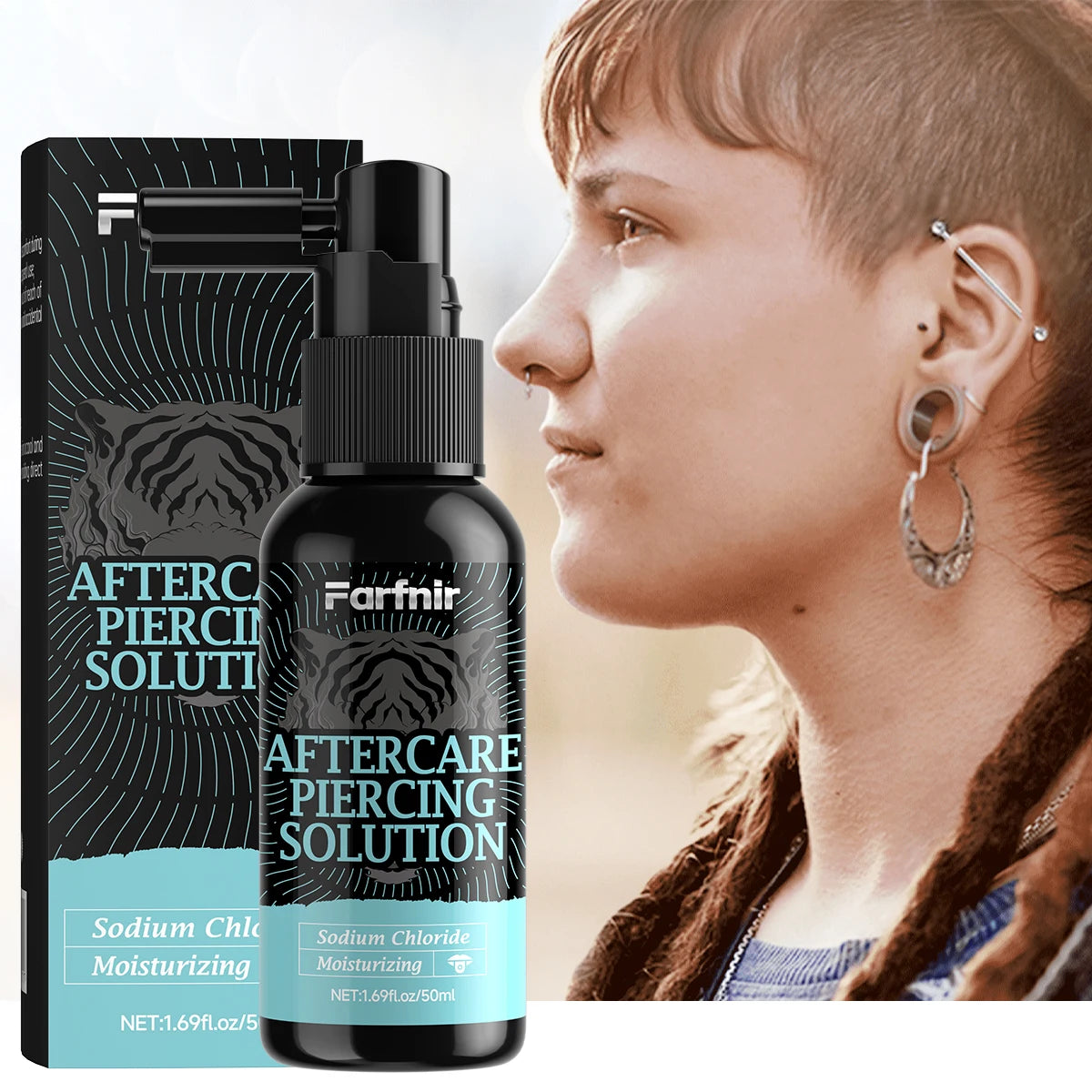 Perforation care spray, gentle cleaning spray suitable for skin cleansing of ears, nose, tongue, lips, abdomen and other areas Oasis Select