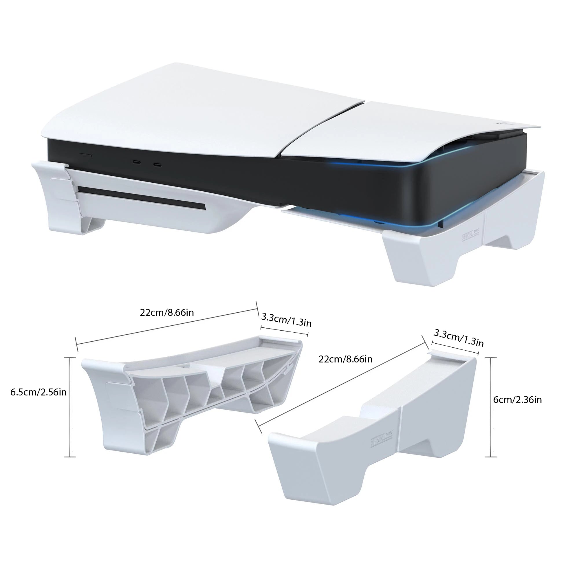 Horizontal Stand for PS5 Slim & Pro – Anti-Slip Cooling Base