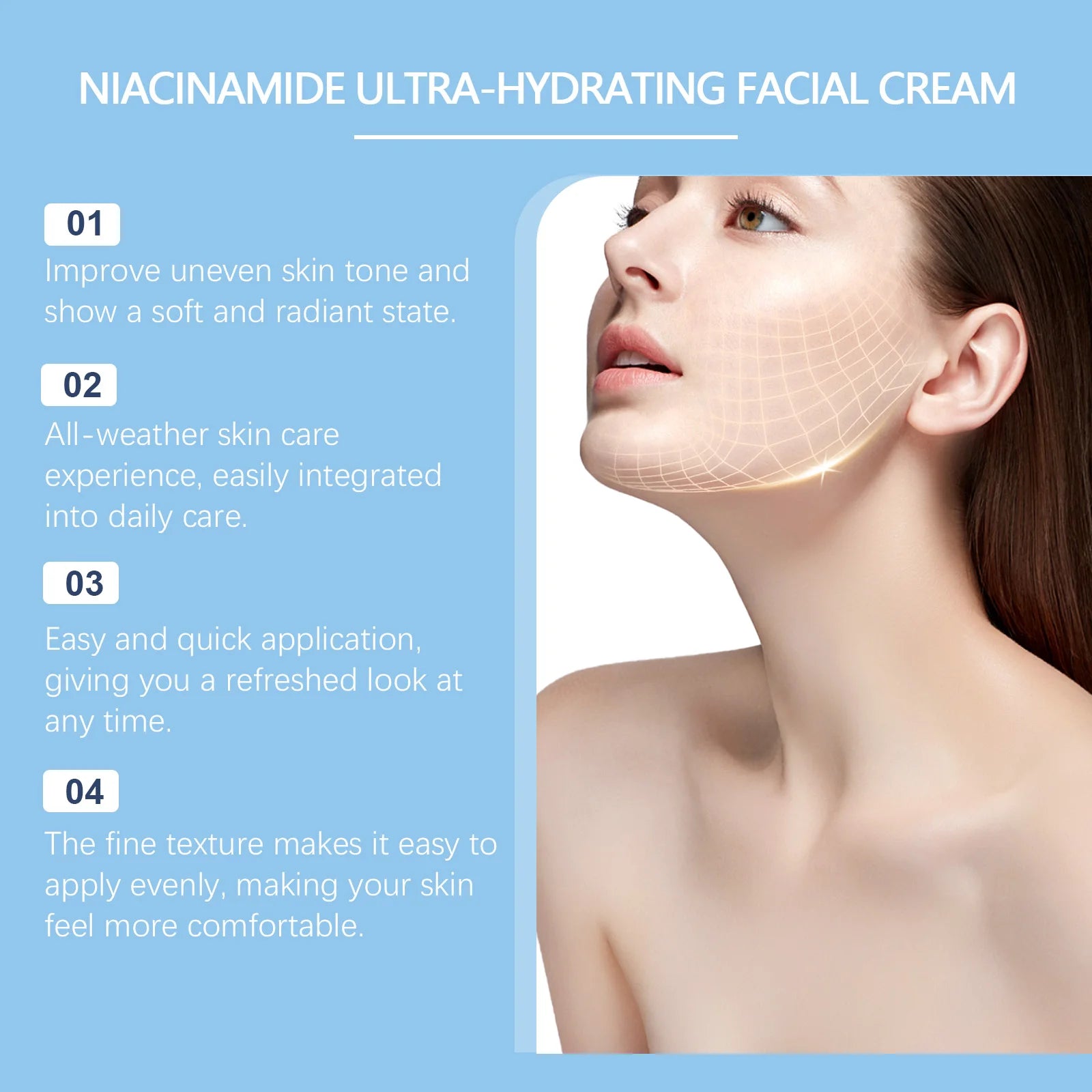 Jaysuing Nicotinamide Face Cream – Anti-Wrinkle Dark Spots Niacinamide Face Cream Oasis Select