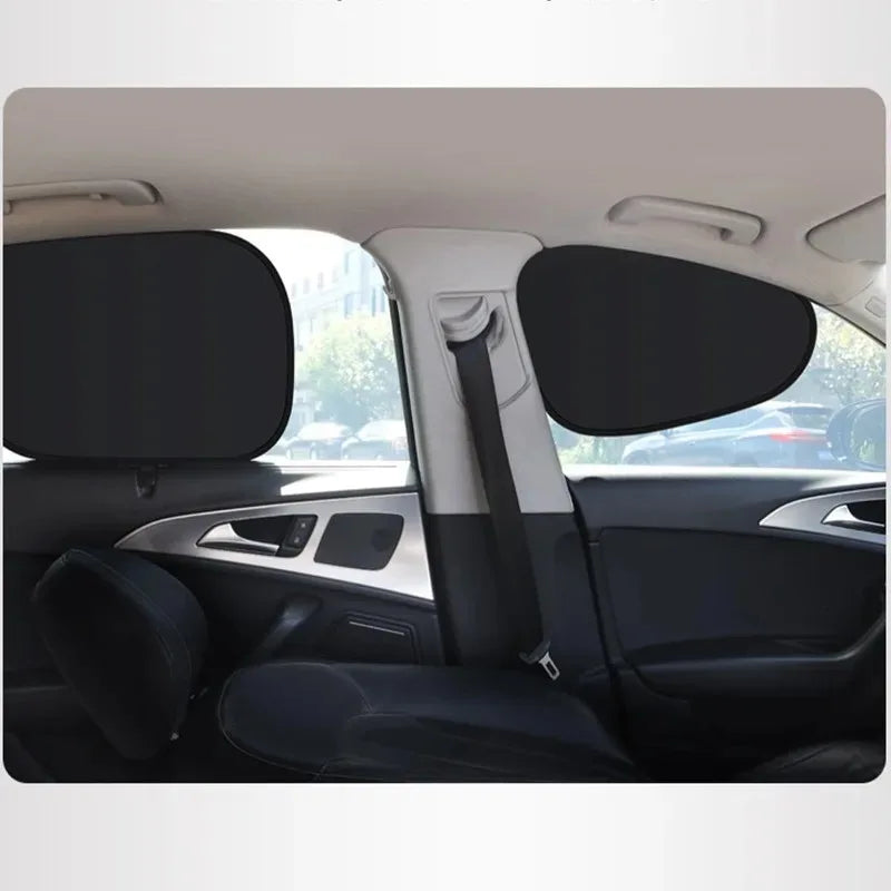 Electrostatic Car Side Window Sun Visor 4-Layer Sun Shade Curtains Anti-Glare UV-Blocker Auto Internal Blocker 99.9% UV New Oasis Select