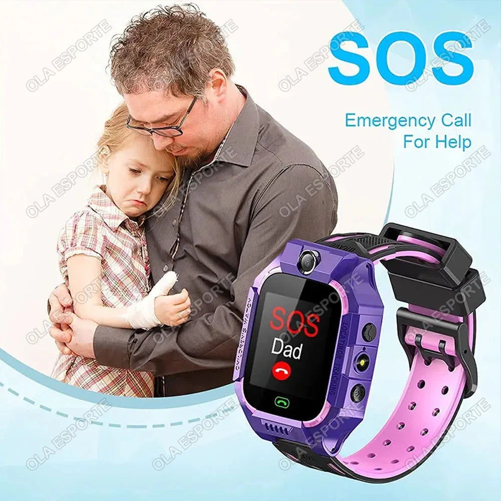 Kids Smart Watch 2G GPS LBS Tracker SOS Call Waterproof