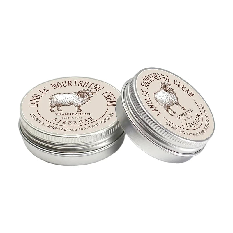 Premium Lanolin Leather Shoe Cream, Waterproofing Conditioner Balsam & Shine Care Wax Polish for Luxury Smooth Leather Boots Oasis Select 2PCS-200g