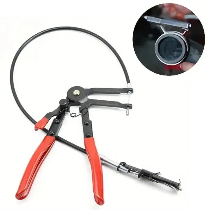 Clamping Pliers Bendable Hose Clamps Cable Type Flex Cable Long Auto Hose Clamps Straight Hose Bundle Removal Auto Repair Tools Oasis Select