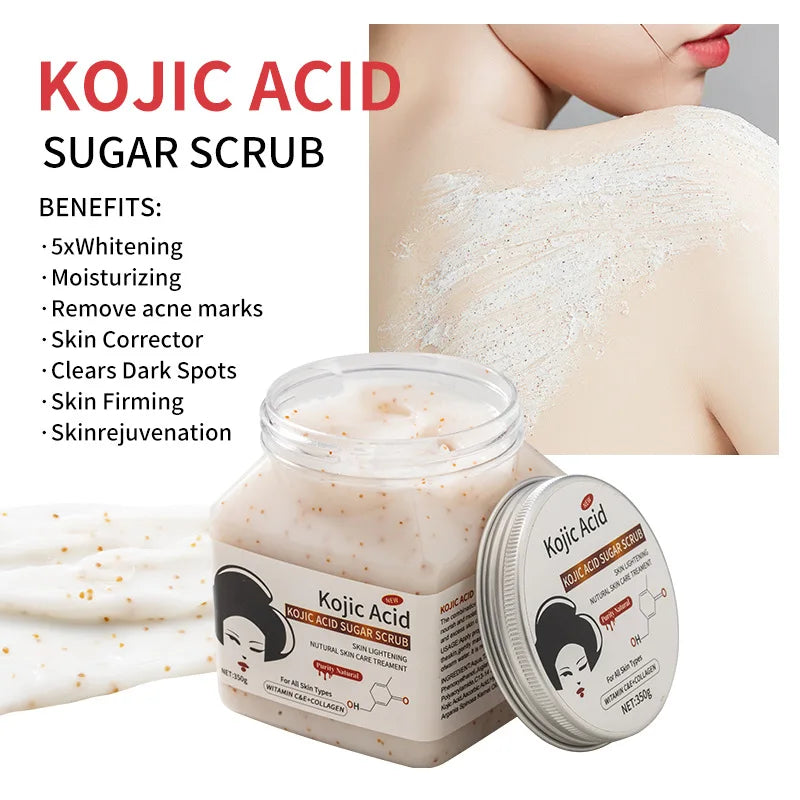 350g Body Exfoliating Scrub for Dead Skin and Keratosis Pilaris, Full-Body Deep Cleansing Coffee Scrub Oasis Select