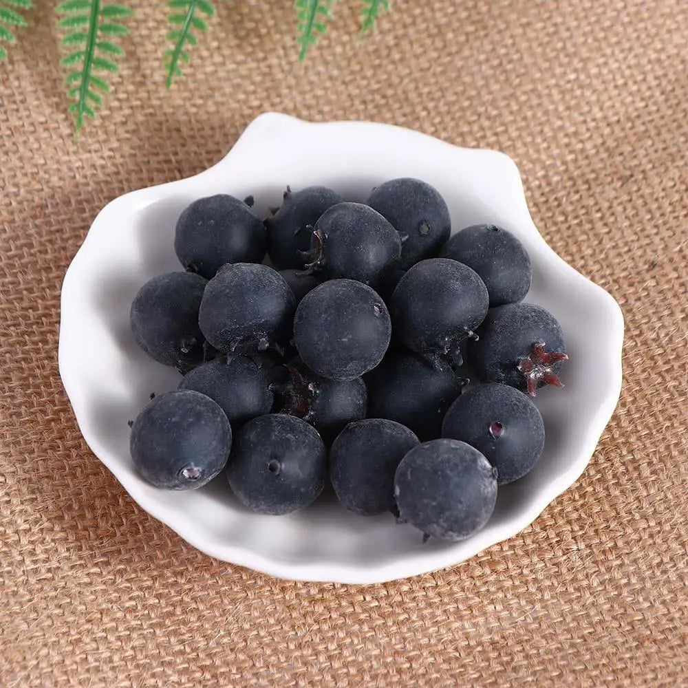 Artificial Blueberry Décor Props – 20pc Fake Foam Berries Artificial Fruit Decor Oasis Select