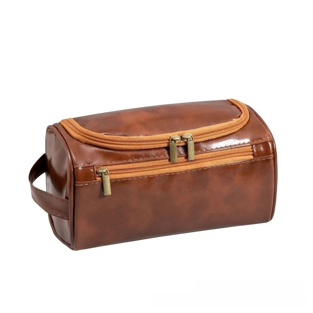 PU Leather Travel Cosmetic Bag – Waterproof Makeup Organizer