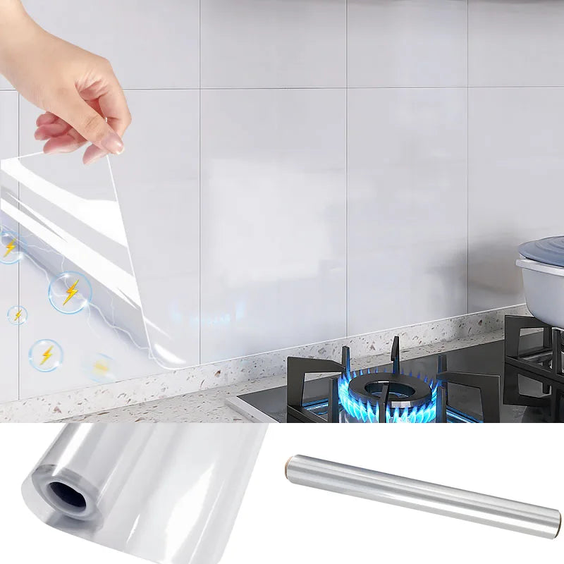 Kitchen Adhesive Wall Wallpaper High Temperature Resistance Oil Pollution Prevention Waterproof Wall Stickers Transparent Home Oasis Select A 40cmx500cm