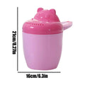 Cute Cartoon Baby Bath Caps Toddle Shampoo Cup Children Bathing Bailer Baby Shower Spoons Child Washing Hair Cup Kids Bath Tool Oasis Select Pink
