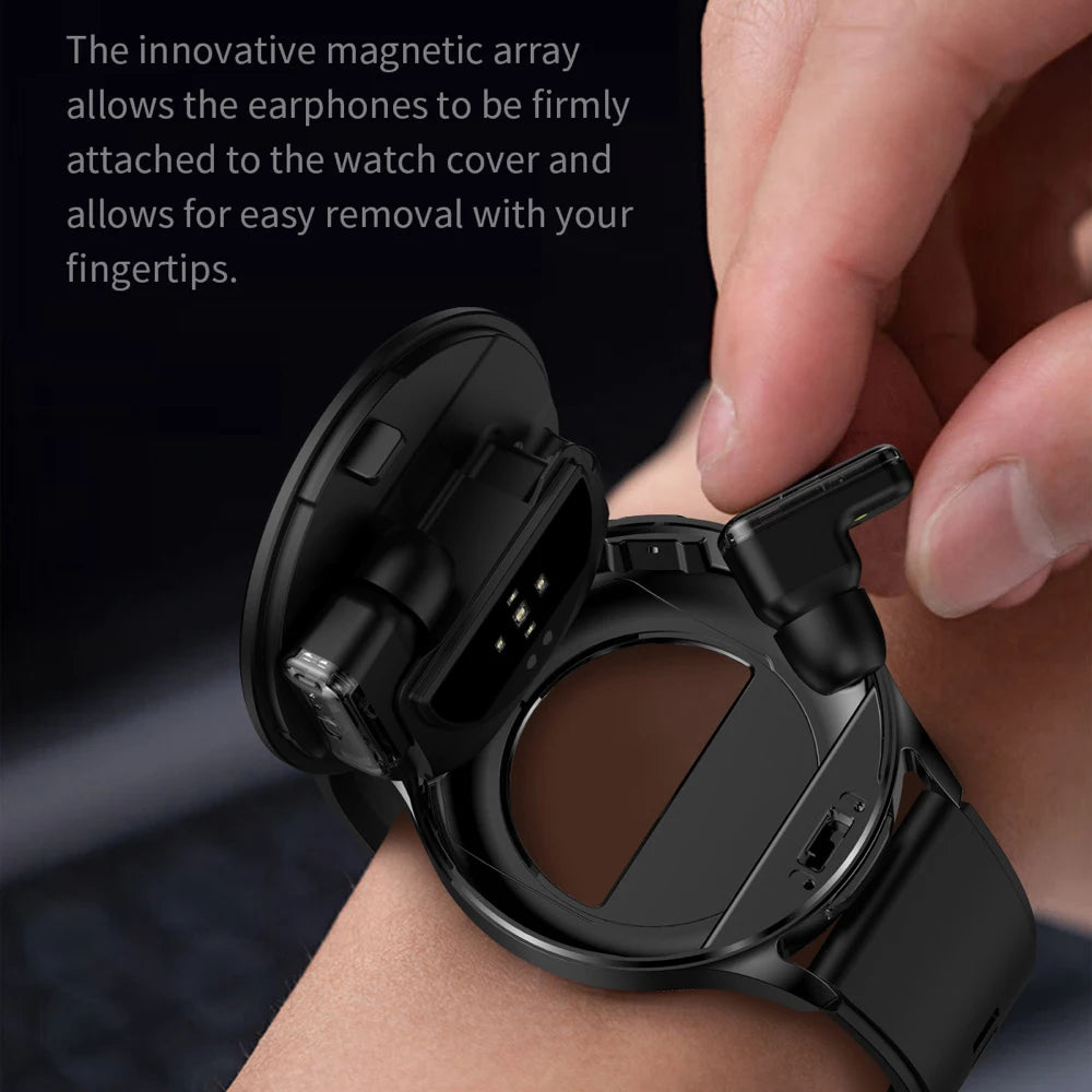 1.39" Women Smartwatch Men 2 In 1 TWS Headset Smart Watch Sport Fitness Heart Rate Health Watches Noise Reduction Earphone Music Oasis Select