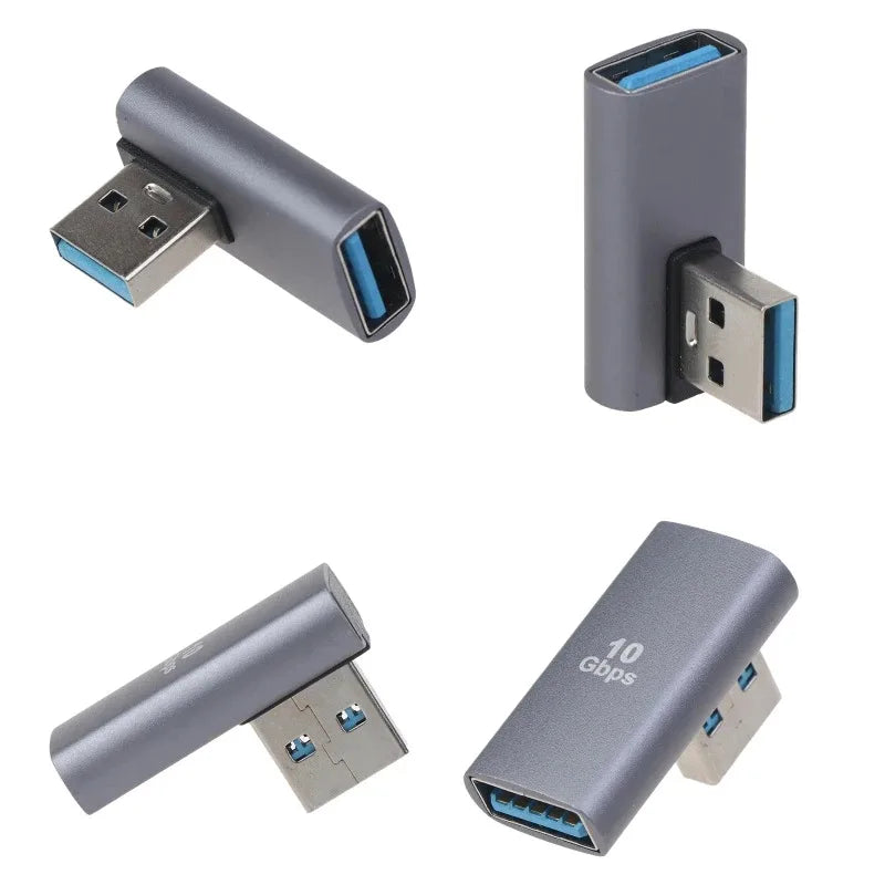 1-5pcs 90 Degree USB to USB Adapter Right Angle USB 3.0 Male to USB Female for Laptop Oasis Select