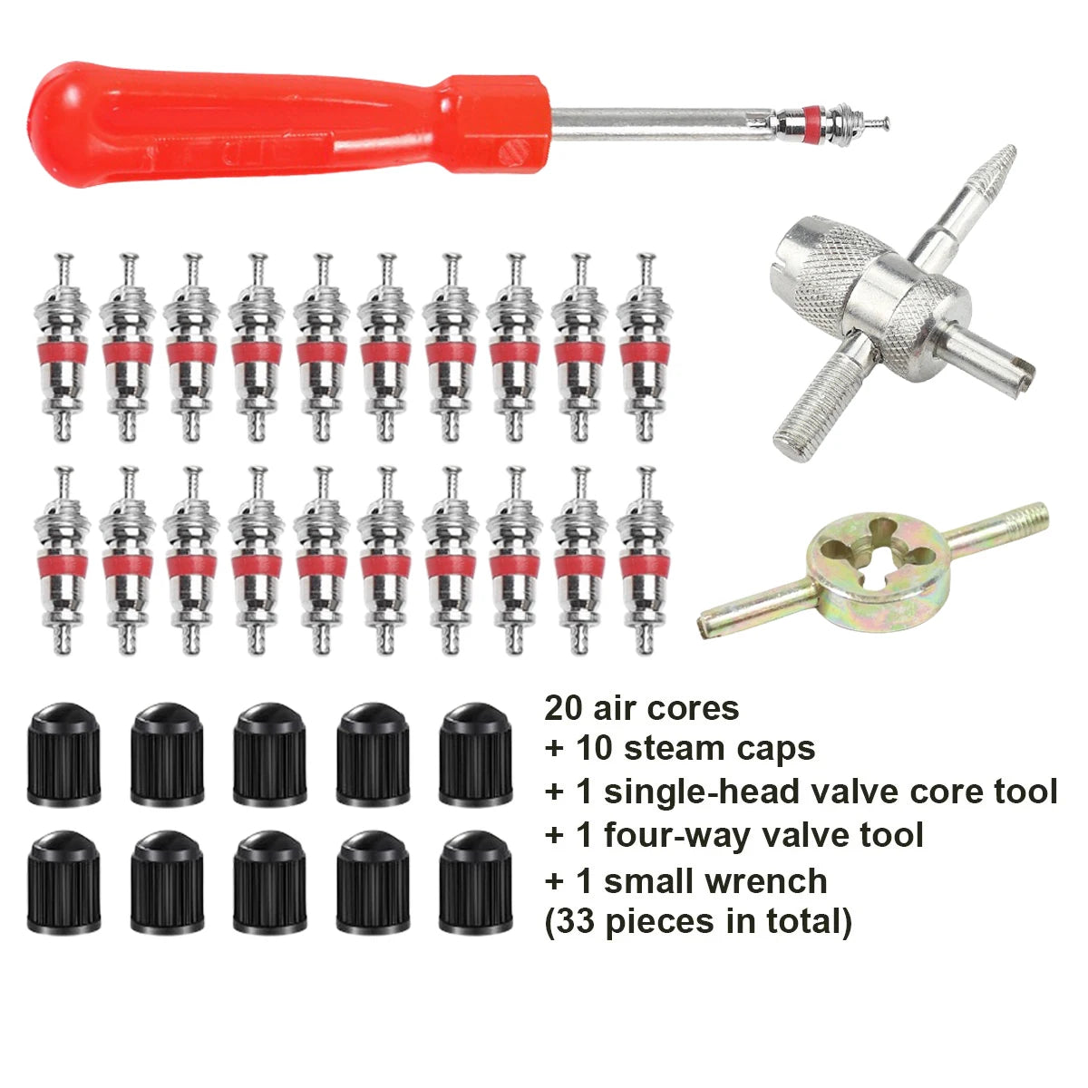Car Bicycle Slotted Handle Tire Valve Stem Core Remover Screwdriver Tire Repair Install Tool Kit Auto Motorcycle Accessories Oasis Select
