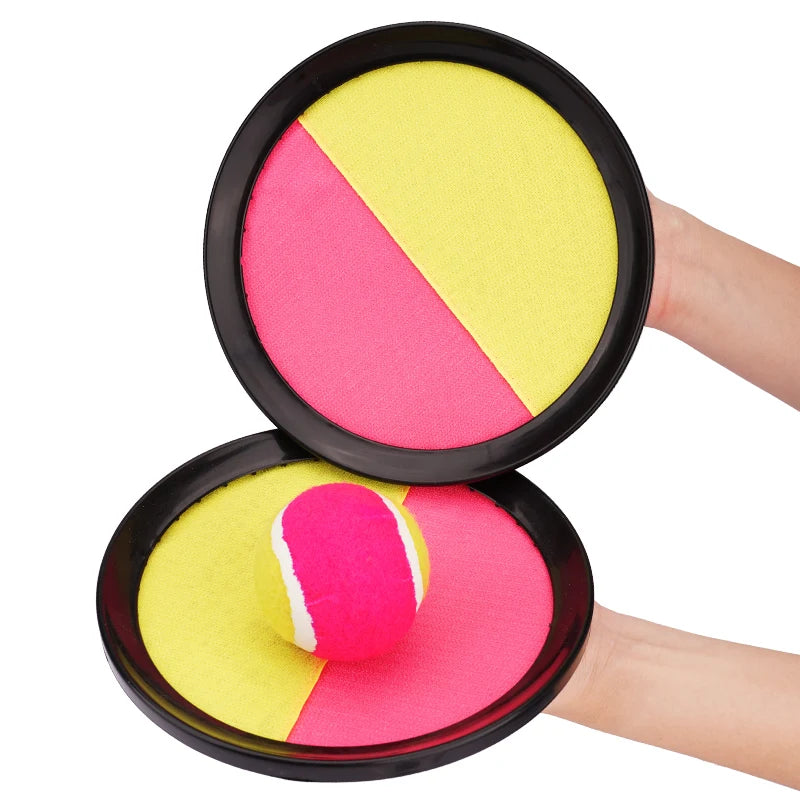 1Set Kids Sucker Sticky Ball Toy Outdoor Sports Catch Ball Game Set Throw And Catch Parent-Child Interactive Outdoor Toys Oasis Select