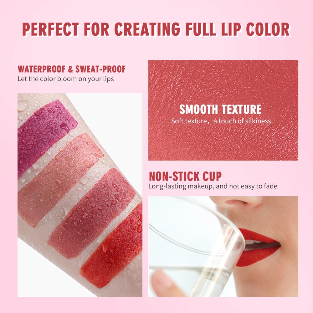 4PCS/Set Matte Long Lasting Waterproof Creative Cigarette Lipstick Set Matt Lip Stick Tube Nude Red Velvet Lip Tint Makeup Oasis Select