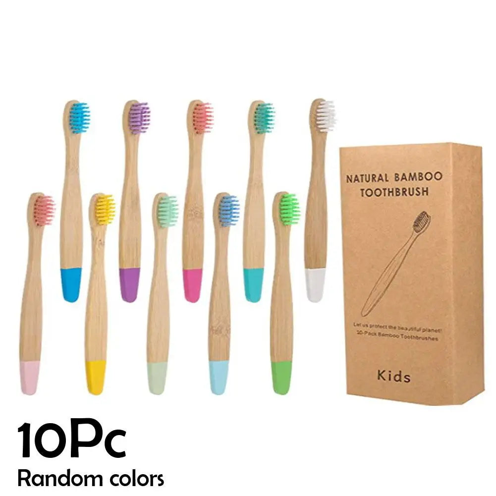 Children Colorful Toothbrush Eco Soft Bristle Bamboo Toothbrush Kids Bambou Vegan Tooth Dental Oral Care Plastic Free Oasis Select A