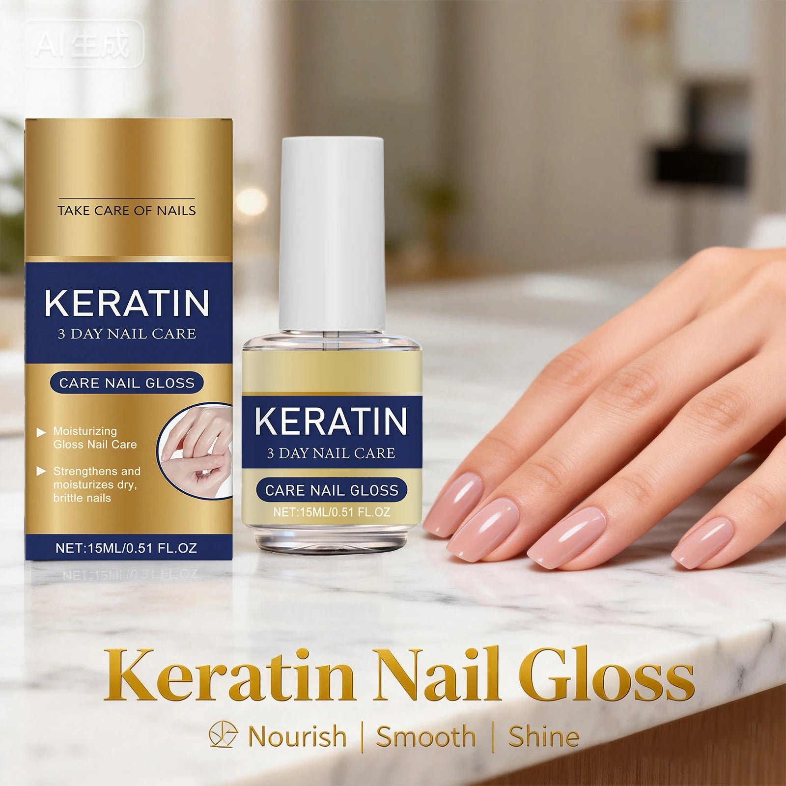 Nail Care Oil Keratin Strengthening Repair Brittle Nail Prevent Breakage Plant Nourish Nails Base Professional Nail Strengthener Oasis Select