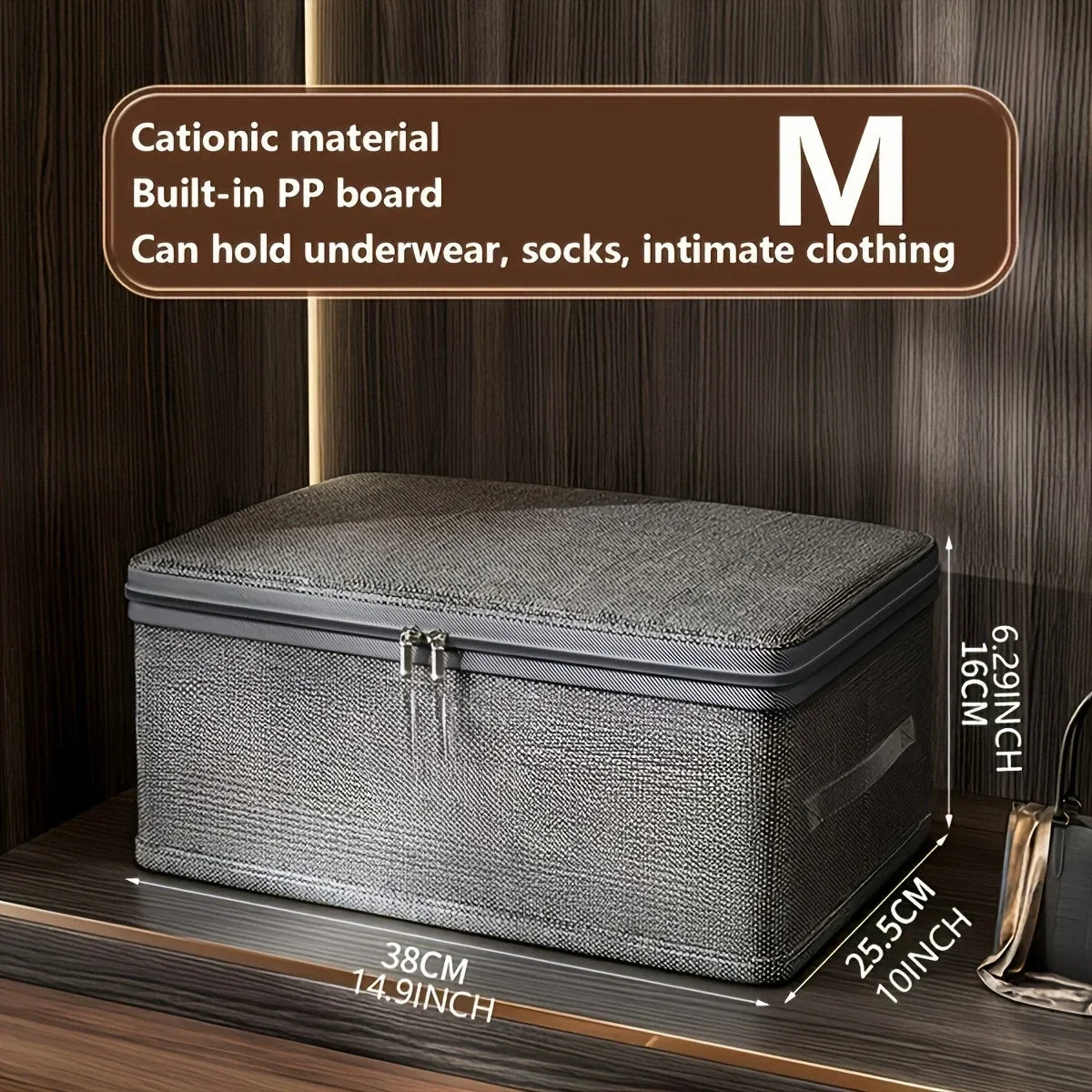 Multifunctional Box with , Large Capacity Quilt Storage Box Bra Storage Box Underwear Organizer Oasis Select M