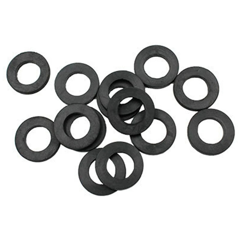WISH M6 Black Plastic Rubber Flat Washer Plane Spacer Insulation Gasket Ring For Screw Bolt Oasis Select Black