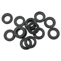 WISH M6 Black Plastic Rubber Flat Washer Plane Spacer Insulation Gasket Ring For Screw Bolt Oasis Select Black