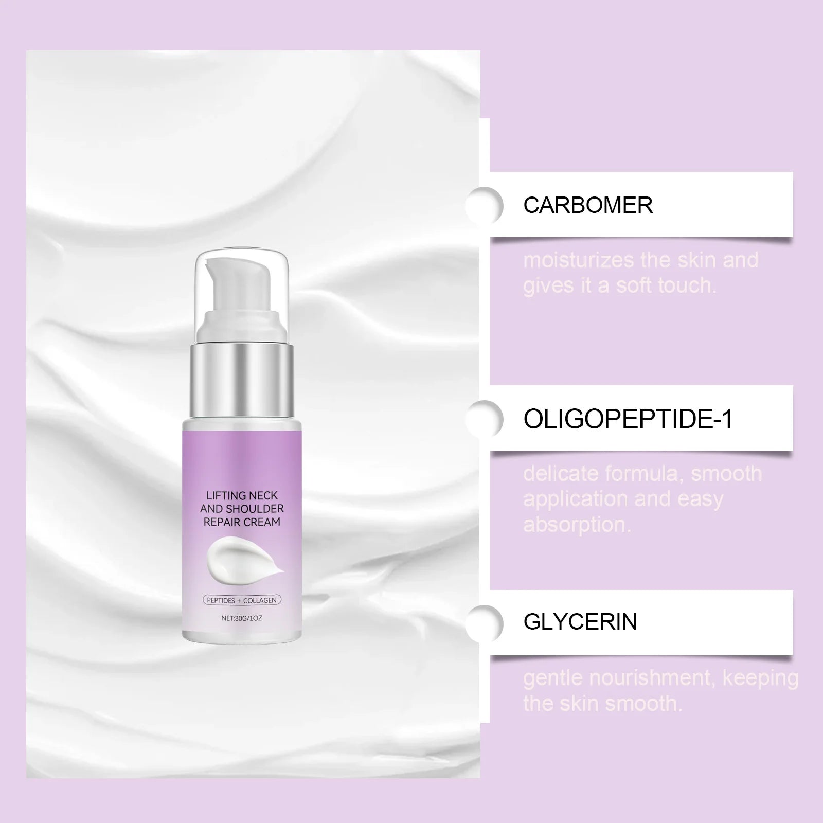 Moisturizing Neck Cream – Lightweight, Hydrating, Non-Greasy Neck Moisturizer Cream Oasis Select