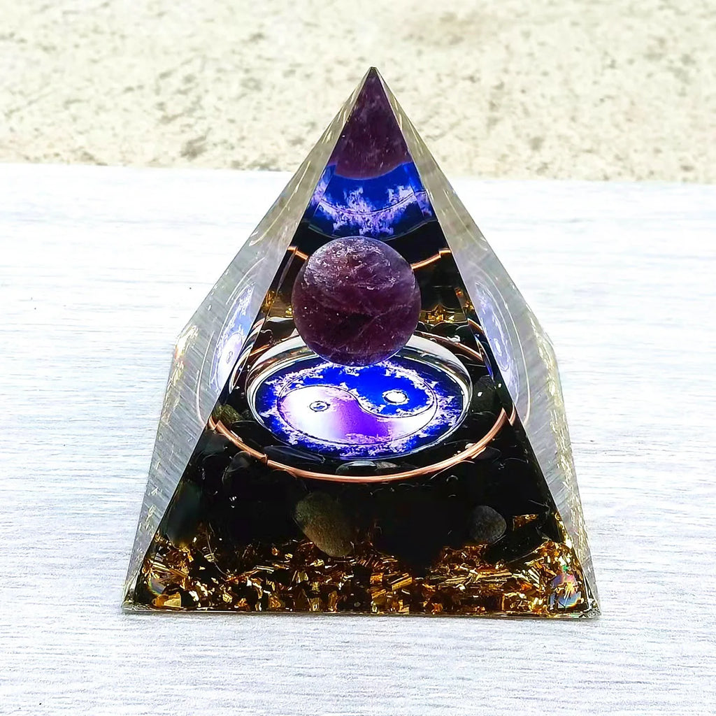 Crystal Pyramid ornaments crushed stone glue dropping resin crafts home and office car decoration products decorations for home Oasis Select 6 60mm x 60mm