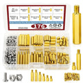 176pcs M3 Motherboard Standoffs And Screws Kit Hex Male-Female Brass Spacer Standoffs Laptop Construction Kit Oasis Select China Mainland