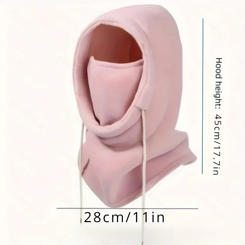 Unisex Winter Balaclava Knit Hood - Windproof Mask with Drawstring, Motorcycle Riding Headgea Warm Knitted Cap Cold Weather Oasis Select