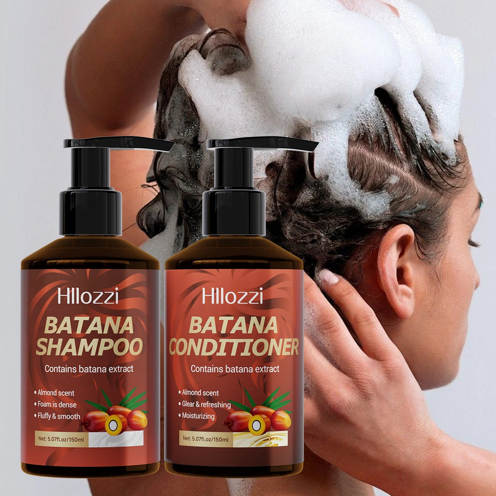 Batana Shampoo and Conditioner, thick foam, fresh fragrance, super cleaning power, smooth and moisturizing. Oasis Select