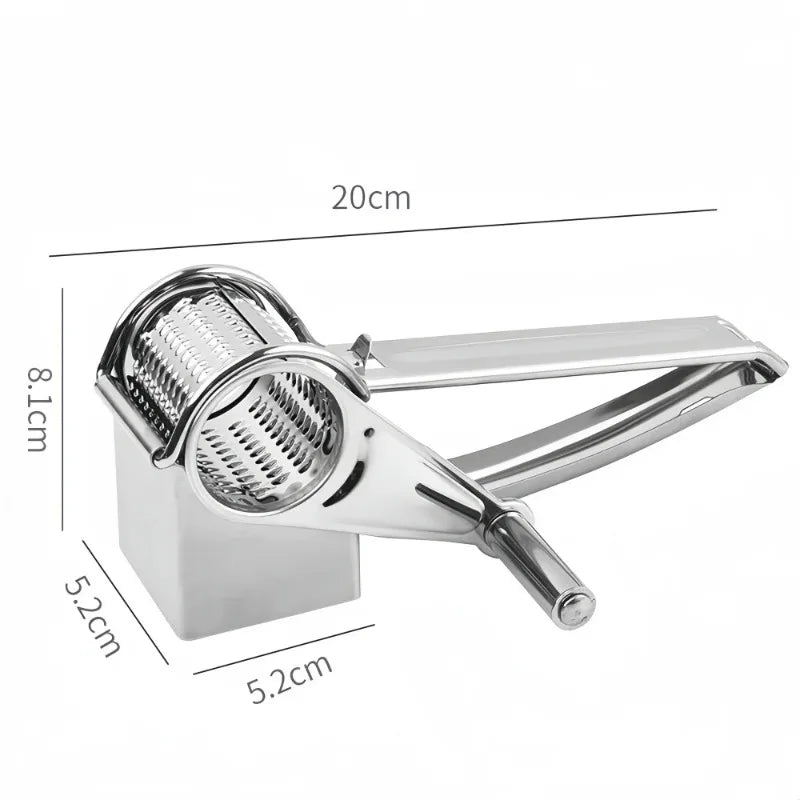 Hand Crank Stainless Steel Grater Multi-use Food Slicer Shredder for Vegetable Nut Chocolate Kitchen Use Oasis Select 1Pcs