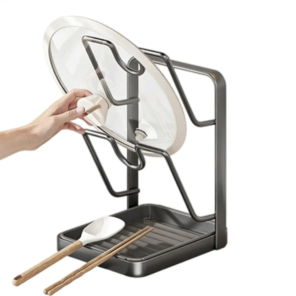 Pan Lid Organizers Inside Cabinet Cooking Utensil Holder Rest Pan Lid Organizer Stand for Pantry Cupboard Counter Apartment Oasis Select