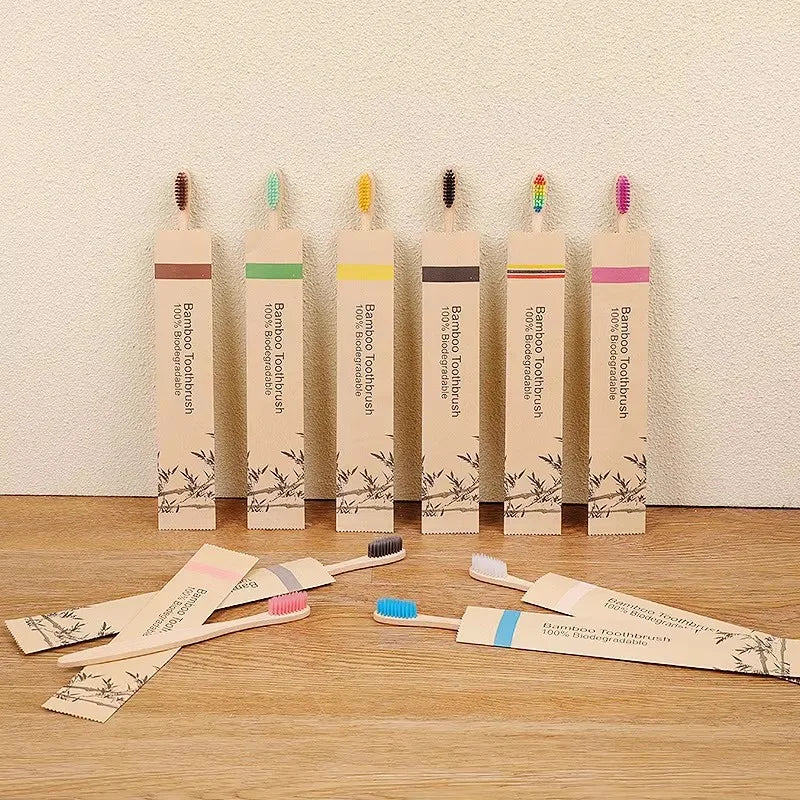 10/20pcs Soft Toothbrush Bristles Bamboo Toothbrush Eco Friendly Childrens Toothbrushes Biodegradable Oral Care Tooth Brush Oasis Select