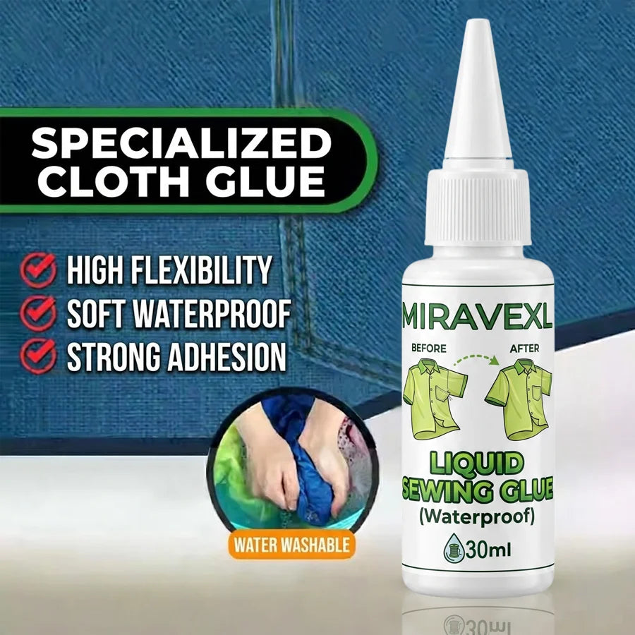 Waterproof Fabric Glue for Clothes Sofa Canvas Repair Strong Adhesive Liquid Glue for Textile Denim Leather DIY Craft Sealing Oasis Select