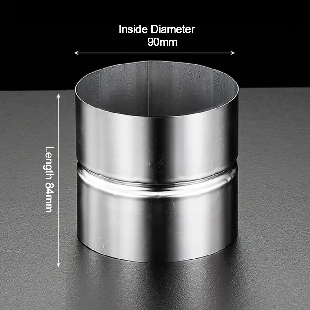 New Stainless Steel Pipe Joint Round Straight Pipe Fittings Silver Extend Connection Oasis Select 90mm 16mm