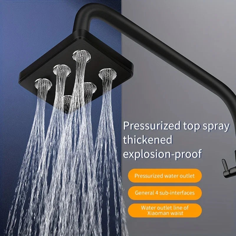 Top Spray Shower Head High Pressure Rotatable Supercharged Wall-Mounted Showerhead Upgrade Your Bathroom Accessories Oasis Select