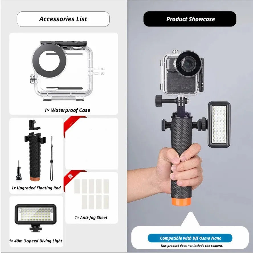 TELESIN 60M Waterproof Case for DJI Osmo Nano Dive Housing