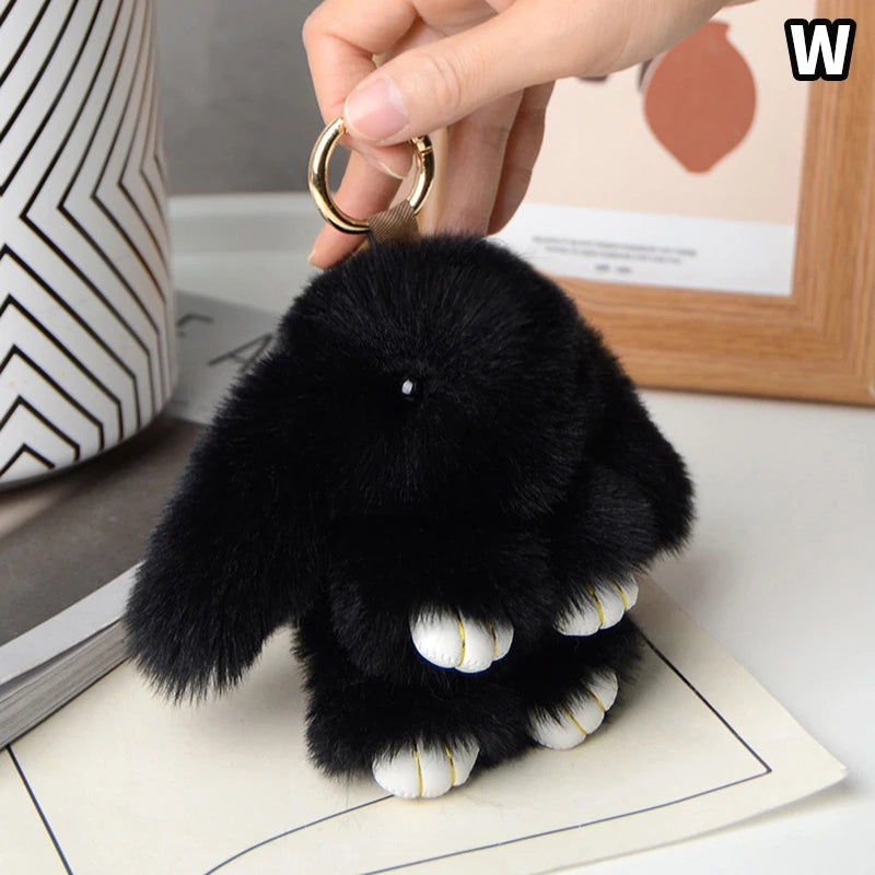 15cm Gifts Rabbit Fur Keychain Women Bag Car Key chain Pendant Decoration Jewelry Bags Hangings Accessories Oasis Select MR-27