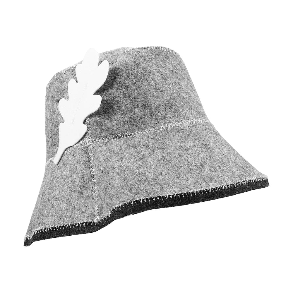 Soft Felt Sauna Cap Felt Bath Hat Water Absorbent Insulation Sauna Bucket Hat Multipurpose Shower Cap For Men Women Oasis Select