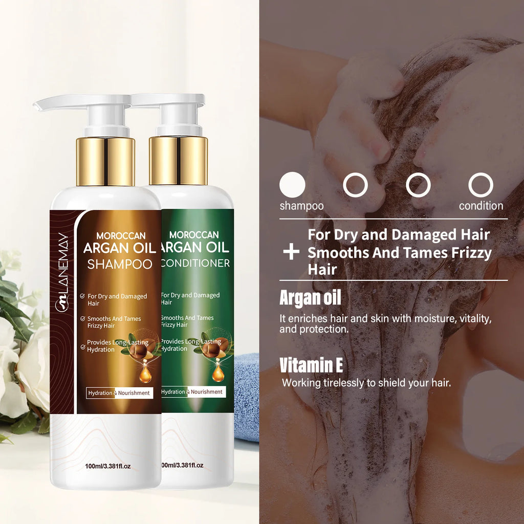 Moroccan Argan Oil Shampoo & Conditioner Set – 100ml Each