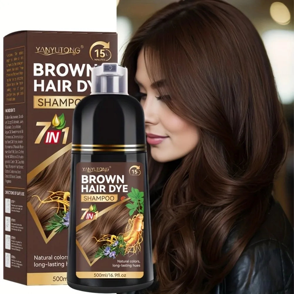 Unisex Adult 7-in-1 Hair Color Shampoo, Hair Color Foam, Plant-Based Hair Color, Easy Shampoo, Cover Gray Hair Oasis Select