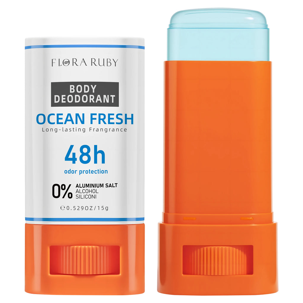 Flora Ruby Refreshing Body Care Cream for Armpits And Underarms, Odor Control, Fresh And Clean Feeling, Portable 15g Oasis Select 1PCS 03-Ocean