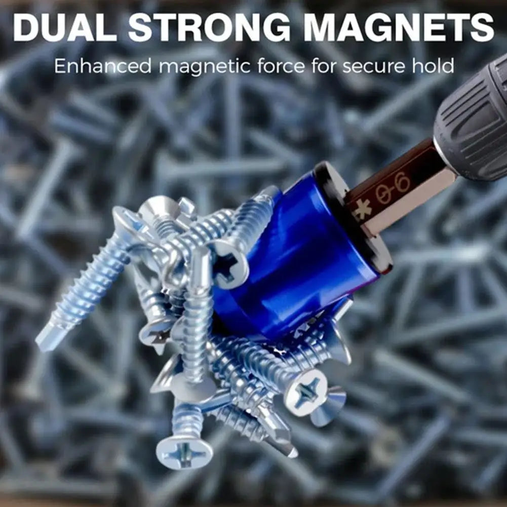 3-in-1 Screwdriver Head Magnetic Ring,Strong Magnetic Screw Ring,6.35 mm Magnetic Screw Ring Bit for Hex Screwdriver Oasis Select