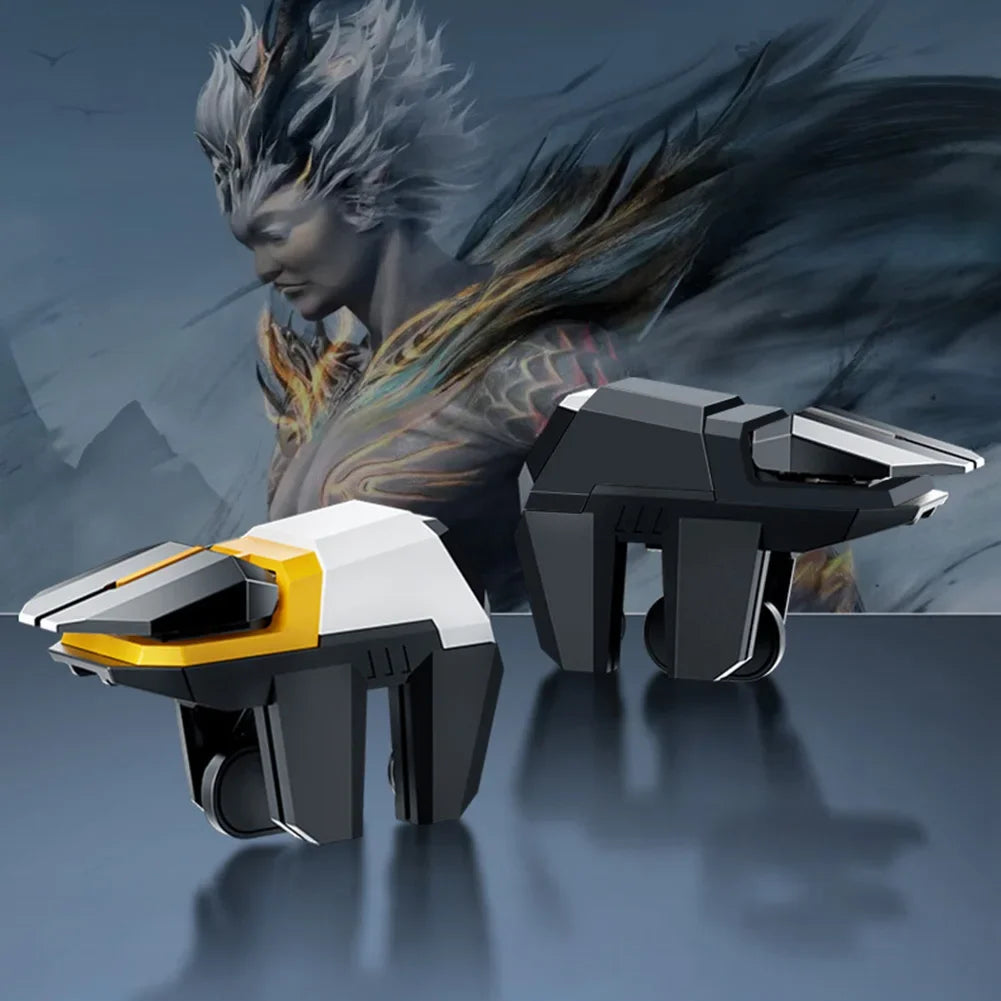 2Pcs PUBG Mobile Game Joysticks Controller 4/6-Finger Linked Shooting Game Mechanical Trigger Physical Auxiliary Gaming Gear Oasis Select