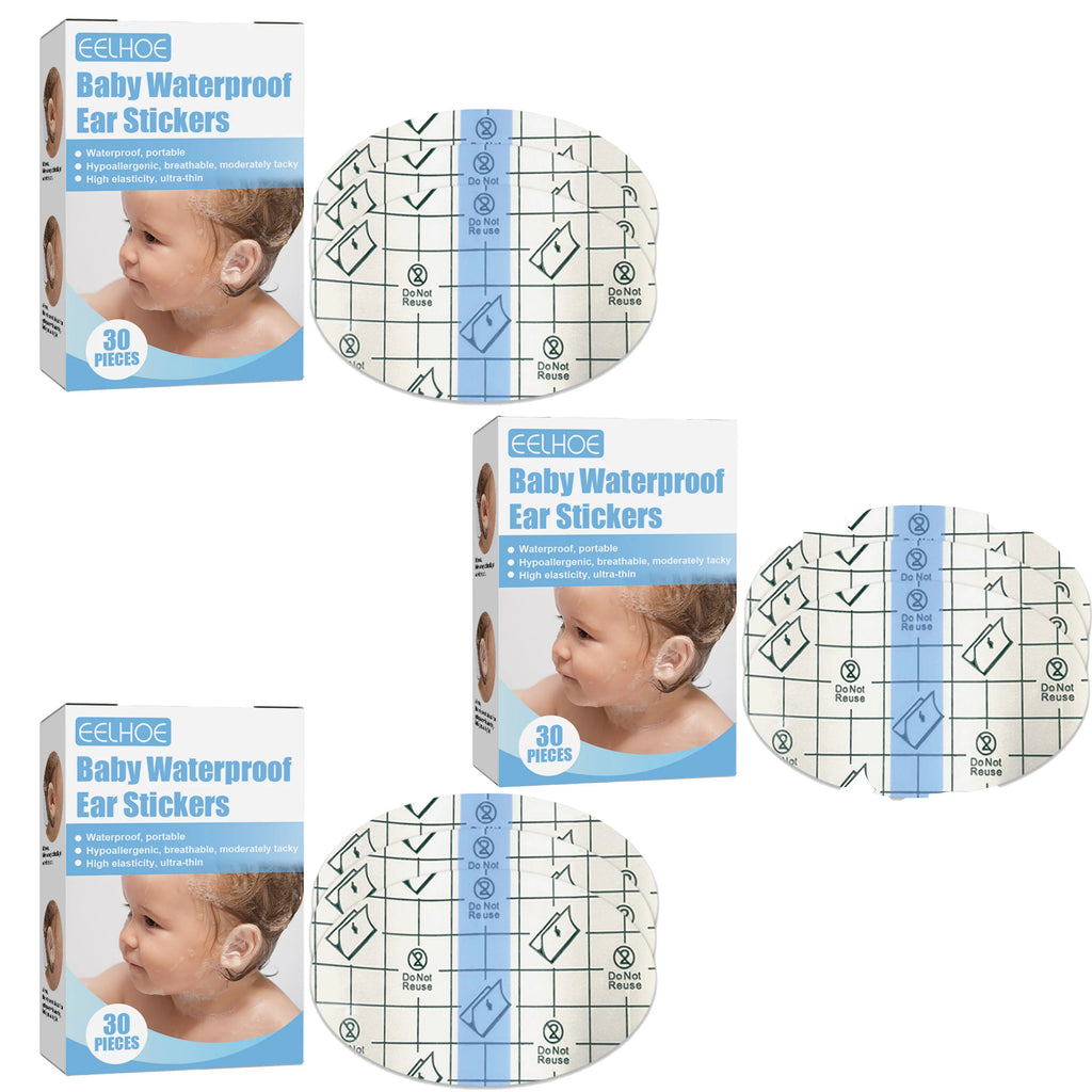 Baby Waterproof Ear Plugs Baby Swimming, Bathing, and Hair Washing Ear Protection Stickers Oasis Select 3pcs