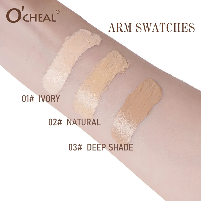 O'CHEAL Mushroom Cushion CC Cream Face Airy Coverage Long-lasting Moisturizing Waterproof Oil Control Concealer BB Cream Makeup Oasis Select